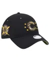 New Era Women's Black Cleveland Guardians 2024-armed Forces Day 9twenty Adjustable Hat In Black