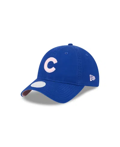 New Era Women's Black Chicago Cubs 2024 Mother's Day 9twenty Adjustable Hat In Royal