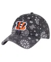New Era Women's Black Cincinnati Bengals Paisley 9twenty Adjustable Hat In Black