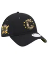New Era Women's Black Cleveland Guardians 2024-armed Forces Day 9twenty Adjustable Hat In Black