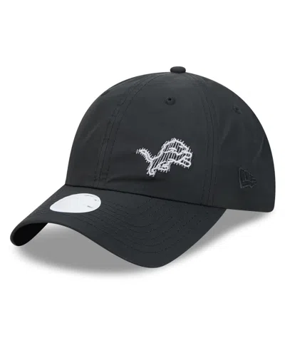 New Era Women's Black Detroit Lions 2026 Rivalries Collection Pony Tail Adjustable Hat