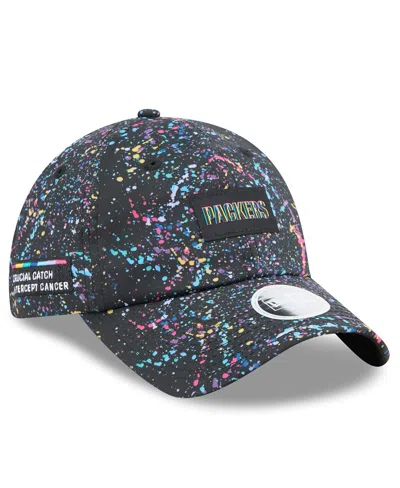 New Era Women's Black Green Bay Packers 2025 Nfl Crucial Catch Pony Tail Adjustable Hat