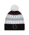 New Era Women's Black Indianapolis Colts 2025 Nfl Crucial Catch Cuffed Knit With Pom Hat In Black