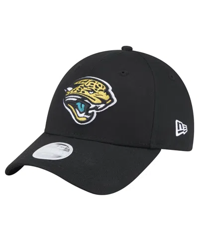 NEW ERA WOMEN'S BLACK JACKSONVILLE JAGUARS THROWBACK LOGO STANDARD 9FORTY ADJUSTABLE HAT