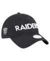 New Era Women's Black Las Vegas Raiders Cece 9twenty Adjustable Hat In Black