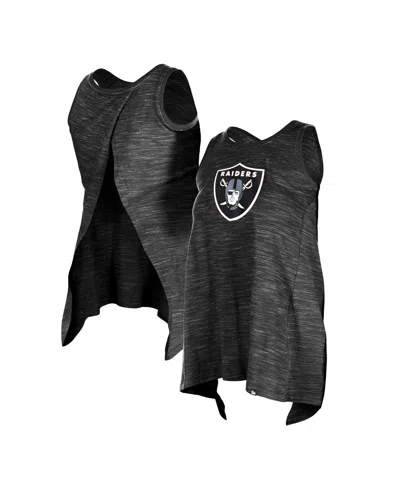 NEW ERA WOMEN'S BLACK LAS VEGAS RAIDERS PLUS SIZE SPACE DYE ACTIVE TANK TOP