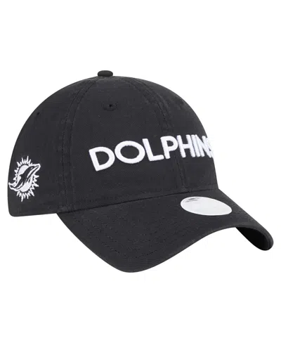 New Era Women's Black Miami Dolphins Cece 9twenty Adjustable Hat