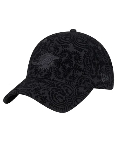 New Era Women's Black Miami Dolphins Flair 9twenty Adjustable Hat