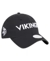 New Era Women's Black Minnesota Vikings Cece 9twenty Adjustable Hat In Black
