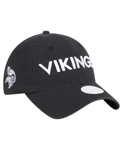 New Era Women's Black Minnesota Vikings Cece 9twenty Adjustable Hat