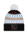 New Era Women's Black New York Giants 2025 Nfl Crucial Catch Cuffed Knit With Pom Hat In Multi