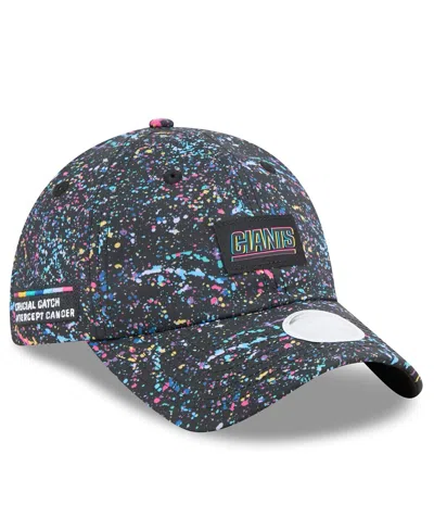 New Era Women's Black New York Giants 2025 Nfl Crucial Catch Pony Tail Adjustable Hat