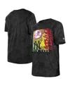New Era Women's Black New York Yankees Sport Classics Enzyme Wash Oversized T-shirt In Black