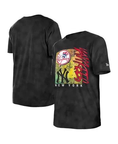 New Era Women's Black New York Yankees Sport Classics Enzyme Wash Oversized T-shirt