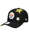 New Era Women's Black Pittsburgh Steelers Stardom A-frame 9forty Adjustable Hat In Black