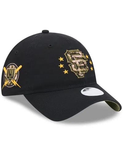 New Era Women's Black San Francisco Giants 2024 Armed Forces Day 9twenty Adjustable Hat