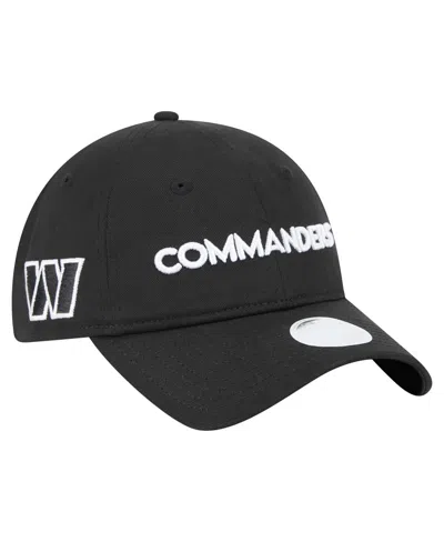 New Era Women's Black Washington Commanders Cece 9twenty Adjustable Hat