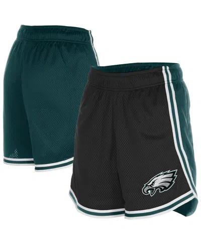 New Era Women's Black/midnight Green Philadelphia Eagles Sport Classics Mesh Shorts