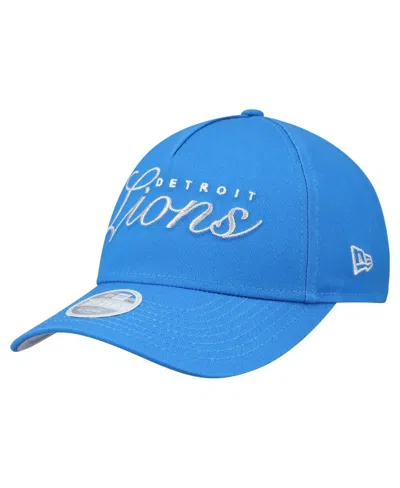 New Era Women's Blue Detroit Lions Metallic 9forty M-crown A-frame Adjustable Hat