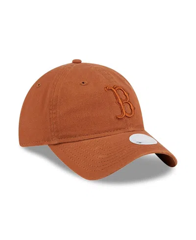 New Era Women's Boston Red Sox Earthy Brown 9twenty Adjustable Hat In Orange