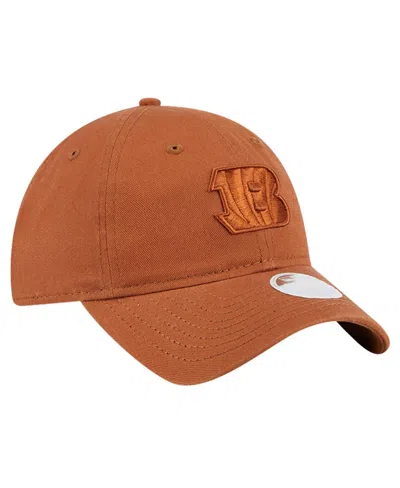 New Era Women's Bronze Cincinnati Bengals Color Pack 9twenty Adjustable Hat In Brown