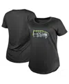 New Era Women's Charcoal Seattle Seahawks 2024 Nfl Draft T-shirt In Black