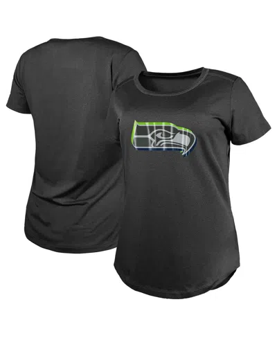 New Era Women's Charcoal Seattle Seahawks 2024 Nfl Draft T-shirt In Black