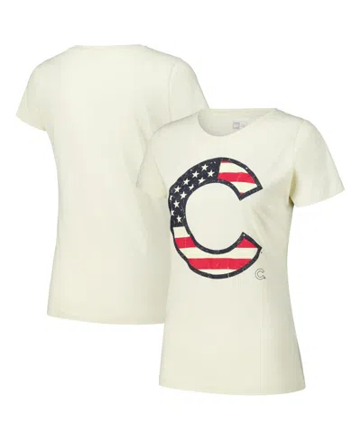New Era Women's Cream Chicago Cubs Vintage-like T-shirt
