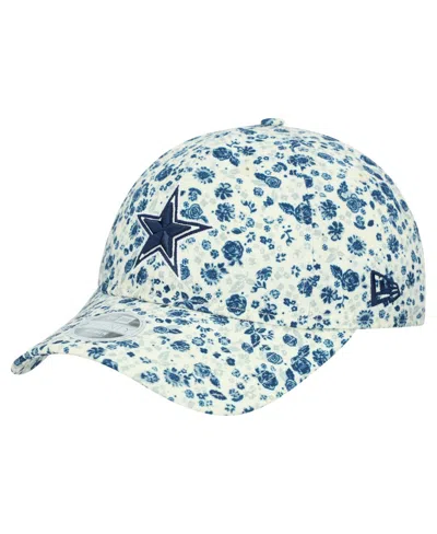New Era Women's Cream Dallas Cowboys Ditzy 9twenty Adjustable Hat In Neutral