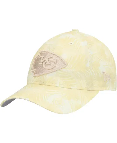 New Era Women's Cream Kansas City Chiefs Frond 9twenty Adjustable Hat