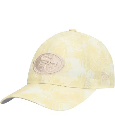New Era Women's Cream San Francisco 49ers Frond 9twenty Adjustable Hat In Yellow