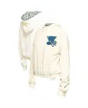 New Era Women's Cream St. Louis Blues Glam Game Quarter-zip Cropped Floral Pullover Hoodie In White