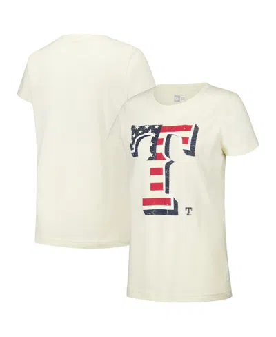 New Era Women's Cream Texas Rangers Vintage T-shirt