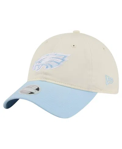 New Era Women's Cream/coastal Blue Philadelphia Eagles 9twenty Adjustable Hat In Multi