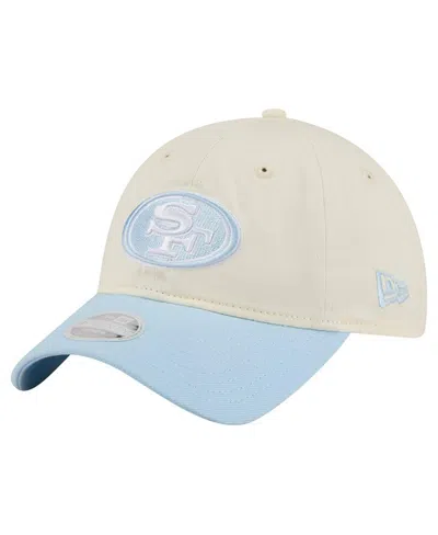 New Era Women's Cream/coastal Blue San Francisco 49ers 9twenty Adjustable Hat In Multi