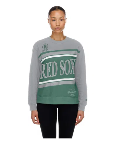New Era Women's Dark Green Boston Red Sox City Connect Gameday Crewneck Fleece Sweatshirt In Multi