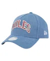 New Era Women's Denim Florida State Seminoles A-frame 9forty Adjustable Hat In Blue