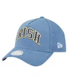 New Era Women's Denim Notre Dame Fighting Irish A-frame 9forty Adjustable Hat