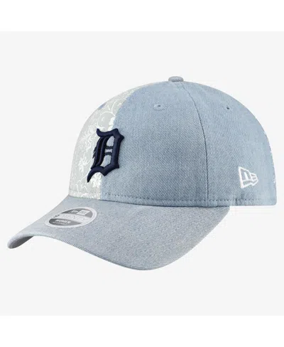 New Era Women's Detroit Tigers Denim Patchwork 9twenty Adjustable Hat In Blue