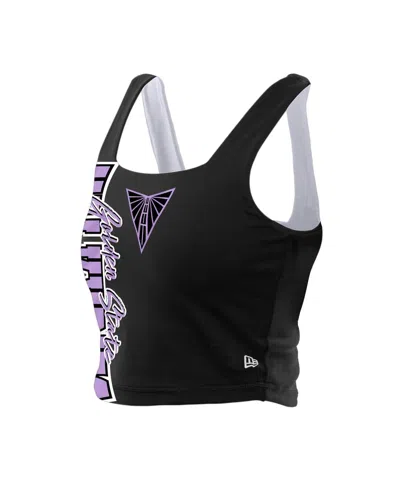 New Era Women's Eclipse Black/white Golden State Valkyries Reversible Cropped Sport Classics Tank Top