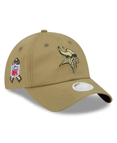 New Era Women's Green Minnesota Vikings 2025 Salute To Service Pony Tail Adjustable Hat