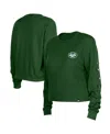 New Era Women's Green New York Jets Sport Night Thermal Long Sleeve T-shirt In Green