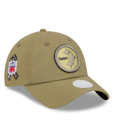 New Era Women's Green Pittsburgh Steelers 2025 Salute To Service Pony Tail Adjustable Hat