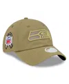 New Era Women's Green Seattle Seahawks 2025 Salute To Service Pony Tail Adjustable Hat In Multi