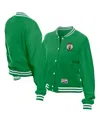New Era Women's Kelly Green Boston Celtics Throwback Full-snap Jacket In Green