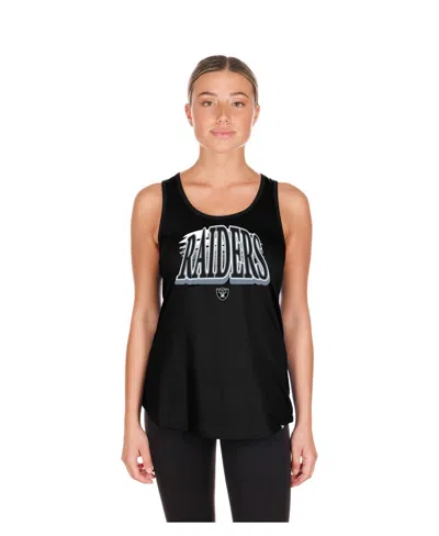 New Era Women's Las Vegas Raiders Sleeveless Scoop Neck Tank Top In Black