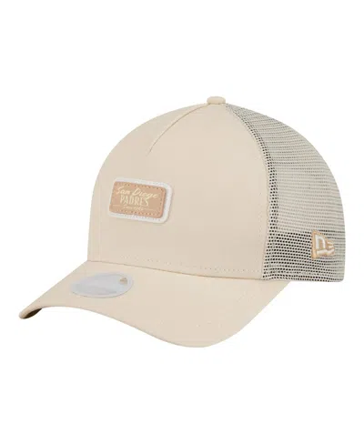 New Era Women's Light Beige San Diego Padres Tonal Patch 9forty M-crown A-frame Trucker Adjustable Hat In Gray