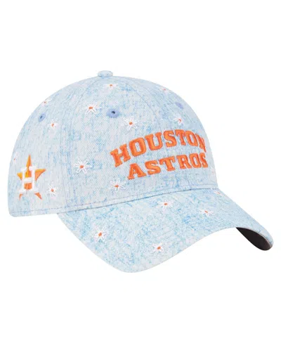 New Era Women's Light Blue Houston Astros Daisy All Over 9twenty Adjustable Hat