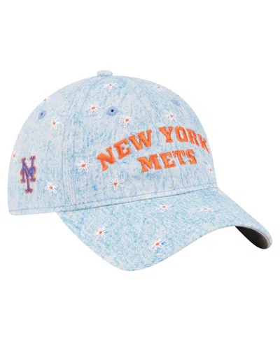 New Era Women's Light Blue New York Mets Daisy All Over 9twenty Adjustable Hat In Multi