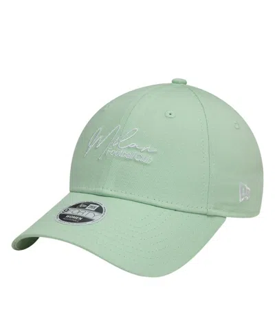 New Era Women's Light Green Ac Milan Script 9forty Adjustable Hat